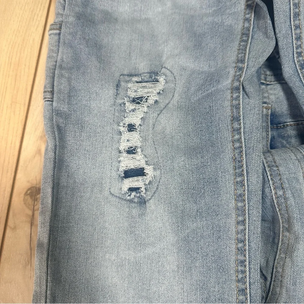 NEW GIRLS JUSTICE distressed Denim Jean Overalls‎ SIZE 14 SLIM